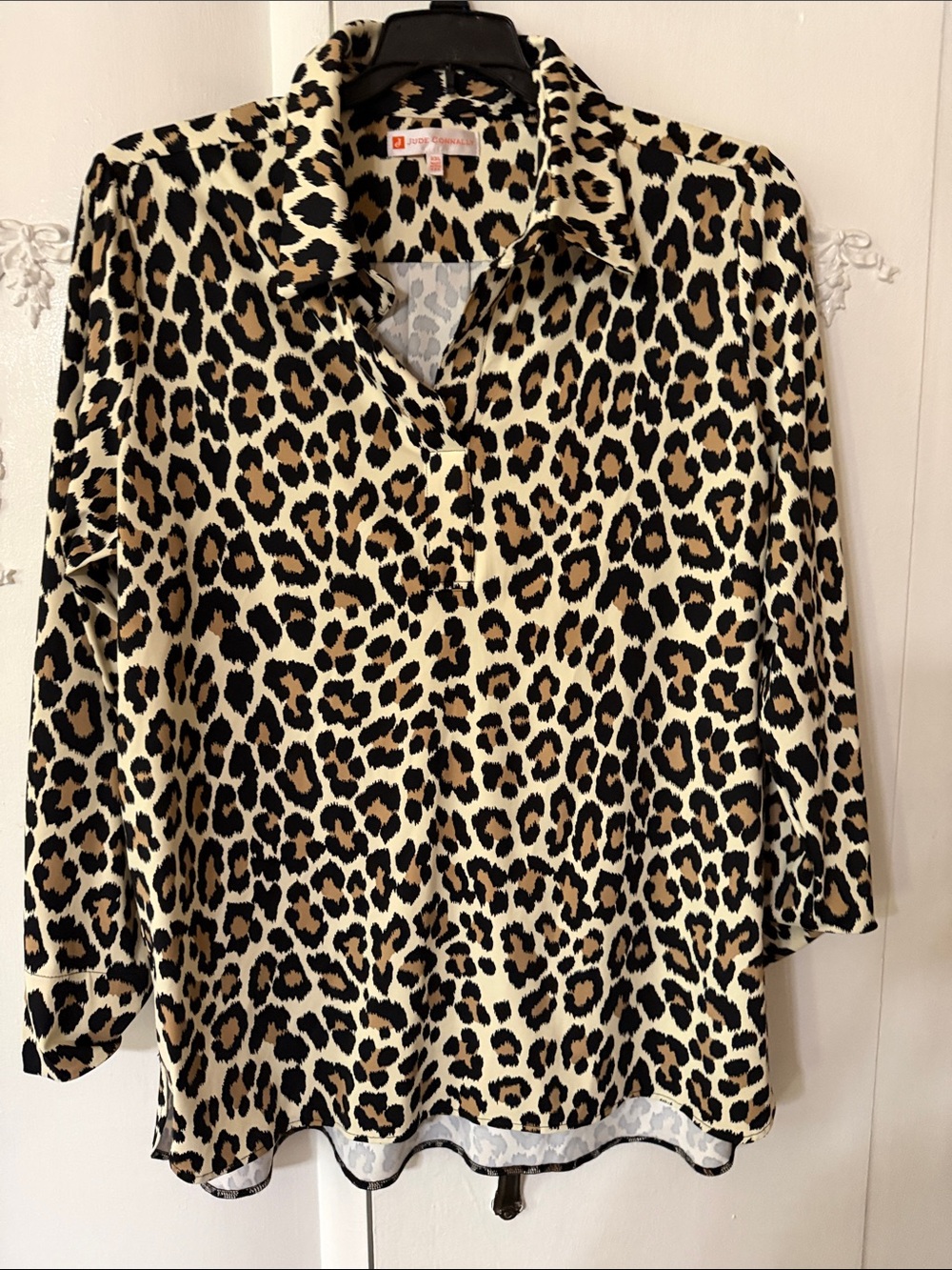 Jude Connally Leopard Print Tunic in Beige/Black/Brown XXL